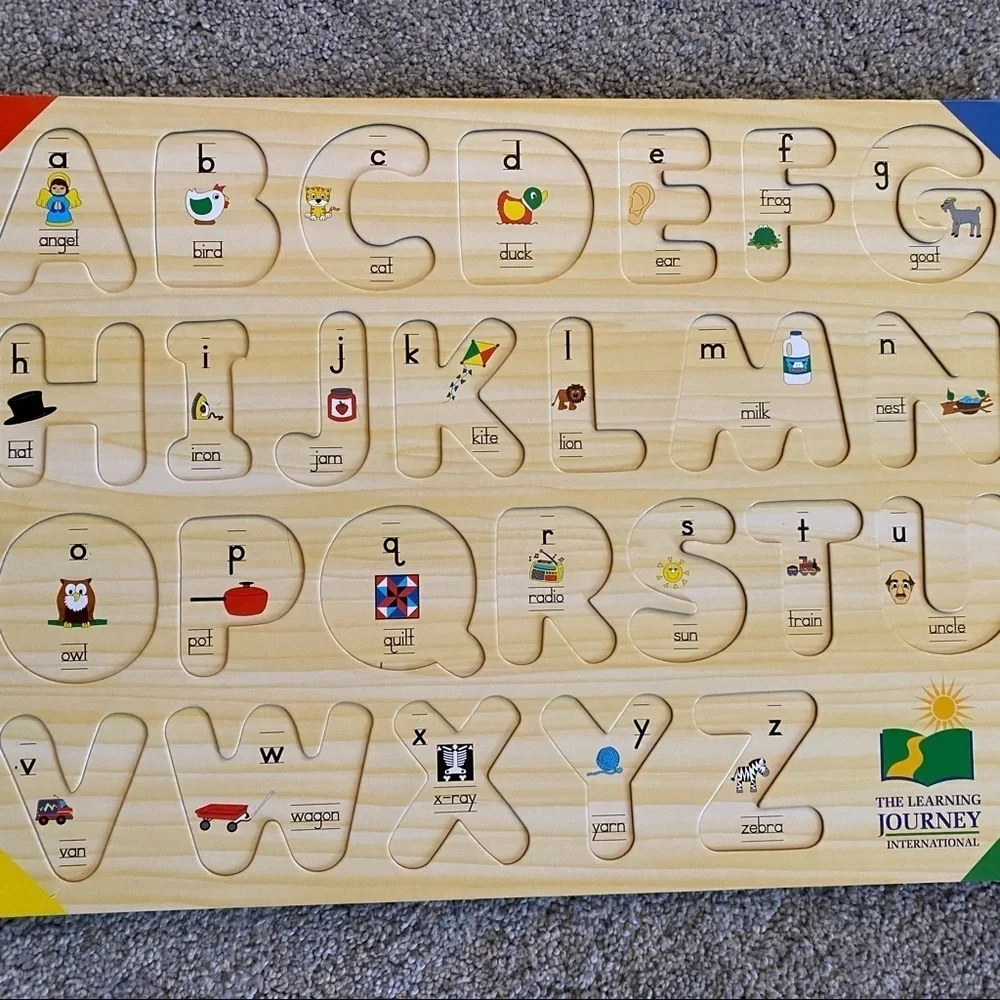 𝅺🔵 The Learning Journey Wood Alphabet Puzzle.